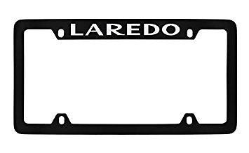 Jeep Laredo Black Metal license Plate Frame Holder 4 Hole