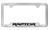 Ford Raptor Chrome Metal license Plate Frame Holder 4 Hole