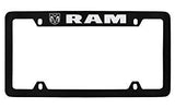 Dodge Ram Black Metal license Plate Frame Holder 4 Hole