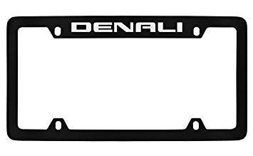 GMC Denali Black Metal license Plate Frame Holder 4 Hole