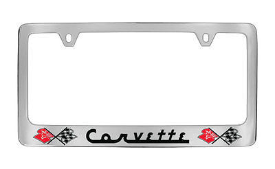 Chevrolet Corvette C1 Chrome Plated Metal License Plate Frame Holder