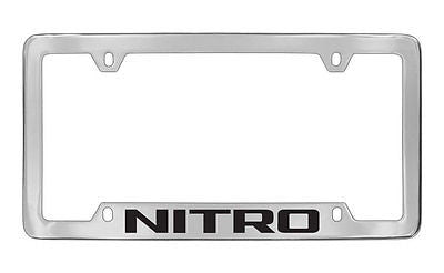 Dodge Nitro Chrome Plated Metal Bottom Engraved License Plate Frame Holder