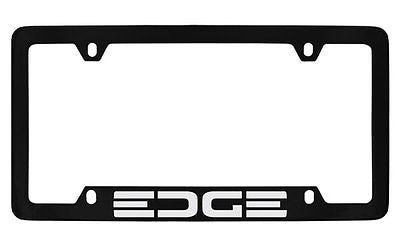Ford Edge Black Coated Metal Bottom Engraved License Plate Frame Holder