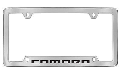 Chevrolet Camaro Chrome Plated Metal Bottom Engraved License Plate Frame Holder