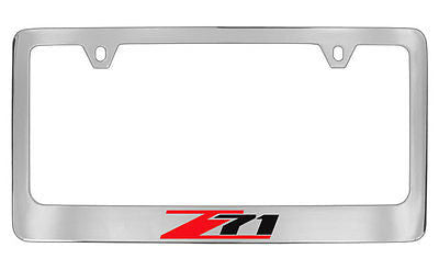 Chevrolet Z71 Chrome Plated Metal License Plate Frame Holder