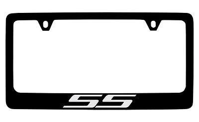 Chevrolet SS Super Sport Black Coated Metal License Plate Frame Holder