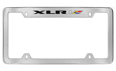 Cadillac XLR-V Chrome Plated Metal Top Engraved License Plate Frame Holder