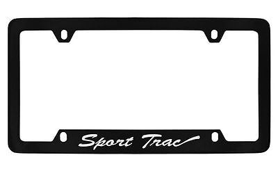 Ford Sport Trac Black Coated Metal Bottom Engraved License Plate Frame Holder