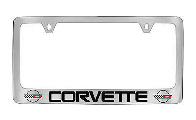 Chevrolet Corvette C4 Chrome Plated Metal License Plate Frame Holder