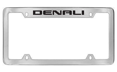 GMC Denali Chrome Plated Metal Top Engraved License Plate Frame Holder