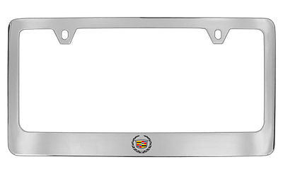 Cadillac Logo Chrome Plated Metal License Plate Frame Holder