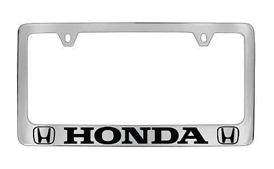 Honda Workmark Chrome Plated Metal License Plate Frame Holder
