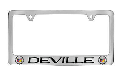 Cadillac Deville Chrome Plated Metal License Plate Frame Holder