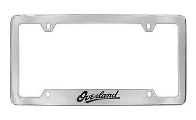 Jeep Overland Chrome Plated Metal Top Engraved License Plate Frame Holder