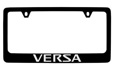 Nissan Versa Black Coated Metal License Plate Frame Holder