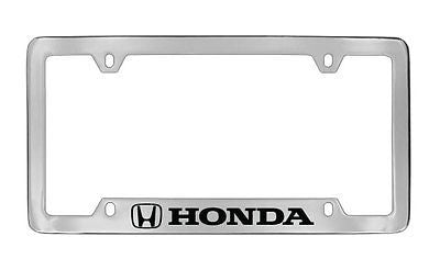 Honda Workmark Chrome Plated Zinc Bottom Engraved License Plate Frame Holder