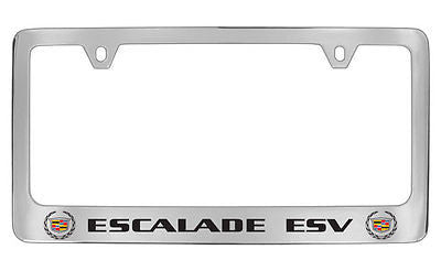 Cadillac Escalade ESV Chrome Plated Metal License Plate Frame Holder