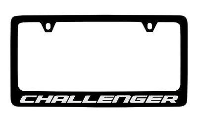Dodge Challenger Black Coated Metal License Plate Frame Holder