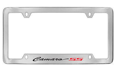 Chevrolet Camaro SS Chrome Plated Metal Bottom Engraved License Plate Frame
