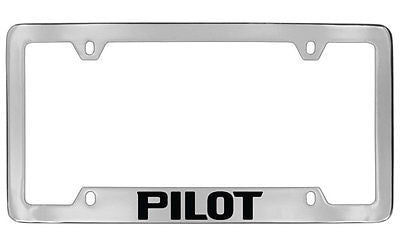 Honda Pilot Chrome Plated Zinc Bottom Engraved License Plate Frame Holder