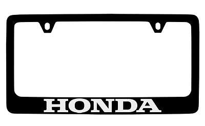 Honda Workmark Black Coated Zinc License Plate Frame Holder