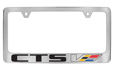 Cadillac CTS-V Chrome Plated Metal License Plate Frame Holder