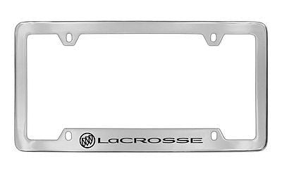 Buick LaCrosse Chrome Plated Metal Bottom Engraved License Plate Frame Holder