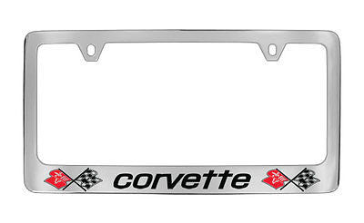 Chevrolet Corvette C3 Chrome Plated Metal License Plate Frame Holder