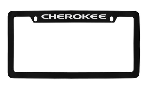 Jeep Cherokee Black Metal license Plate Frame Holder